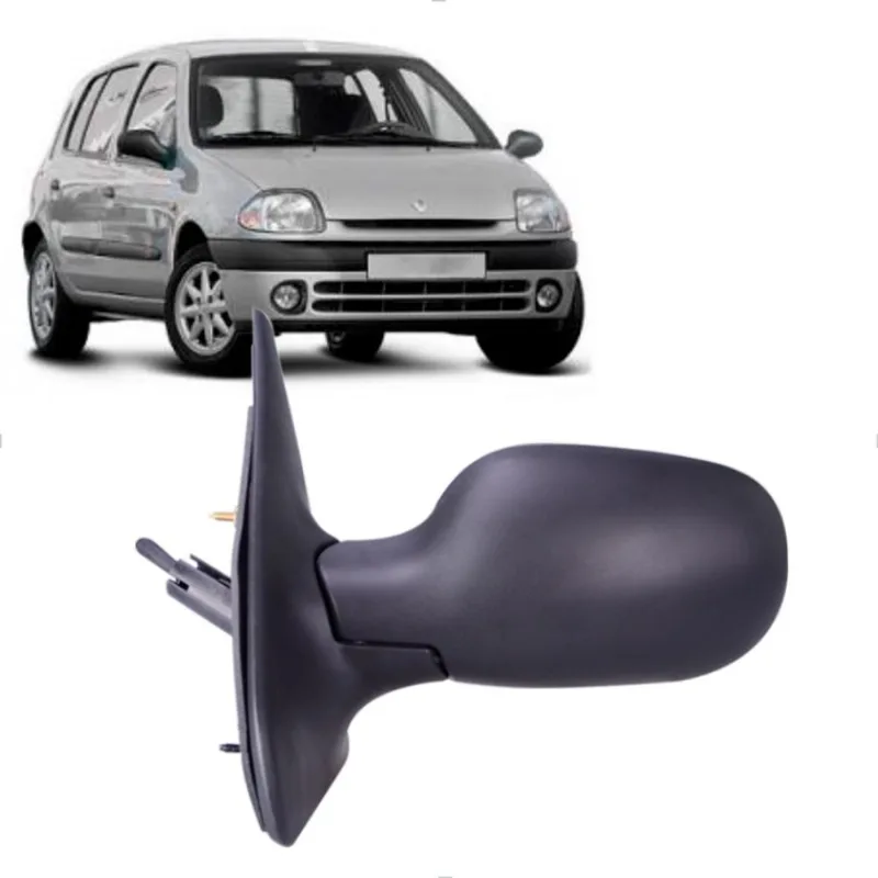 Retrovisor Externo Clio 00/12 Controle Remoto Preto Convexo SPJ Ficosa Esquerdo