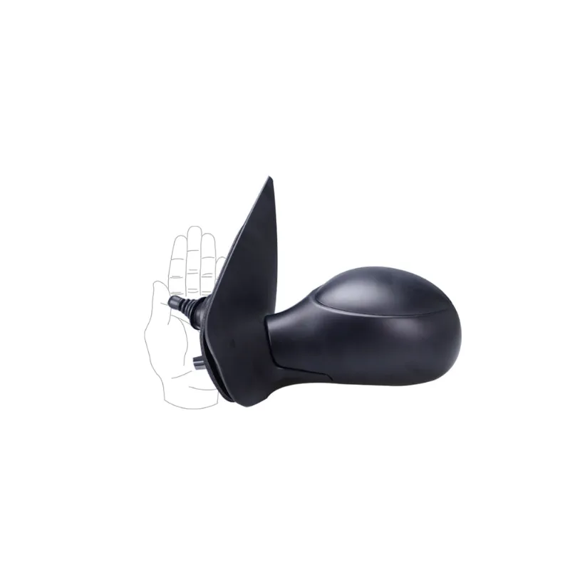 Retrovisor Peugeot 206 207 1999 até 2014 com Controle Esquerdo SPJ Ficosa