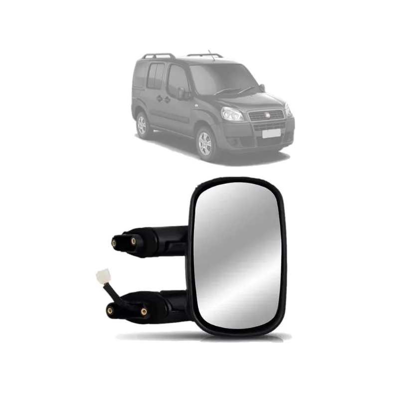 Retrovisor Fiat Doblo Eletrico texturizado 01/.. Direito EB140