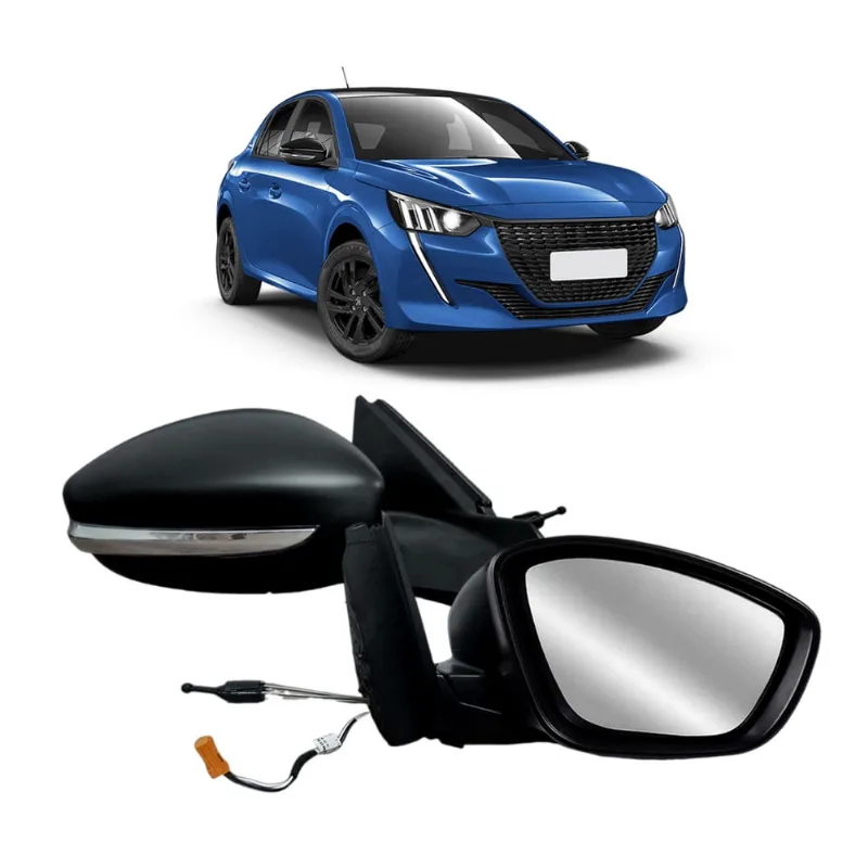 Retrovisor Manual Novo Peugeot 208 2021 Diante Passageiro EB1014