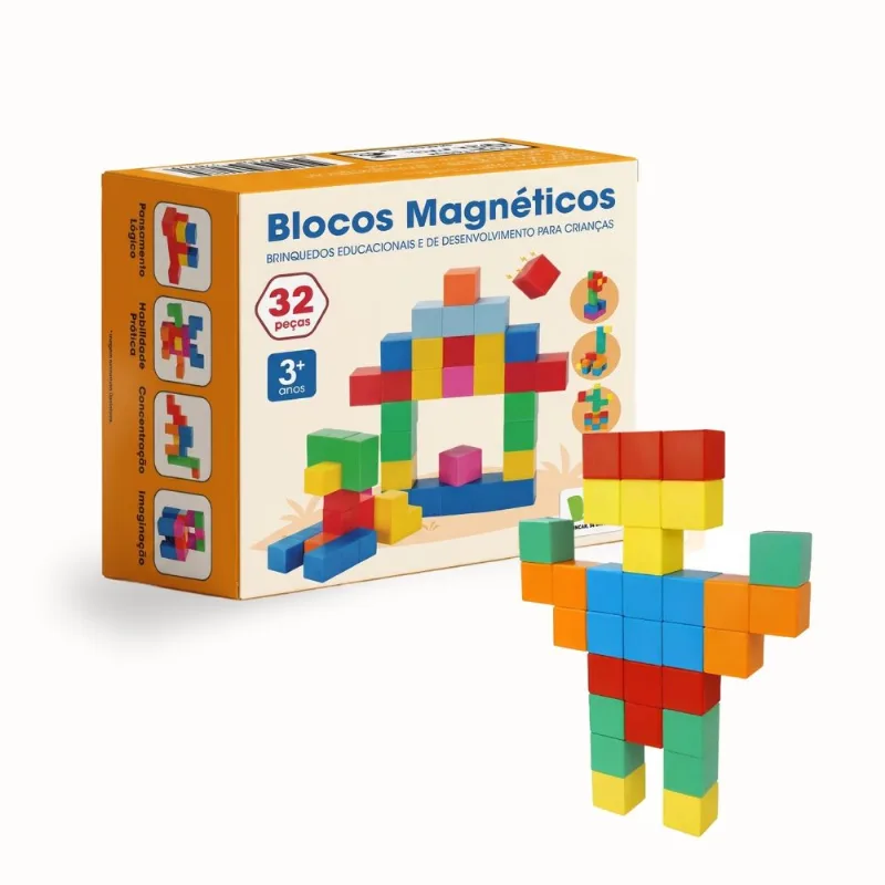 Cubos Magnéticos 32 Peças