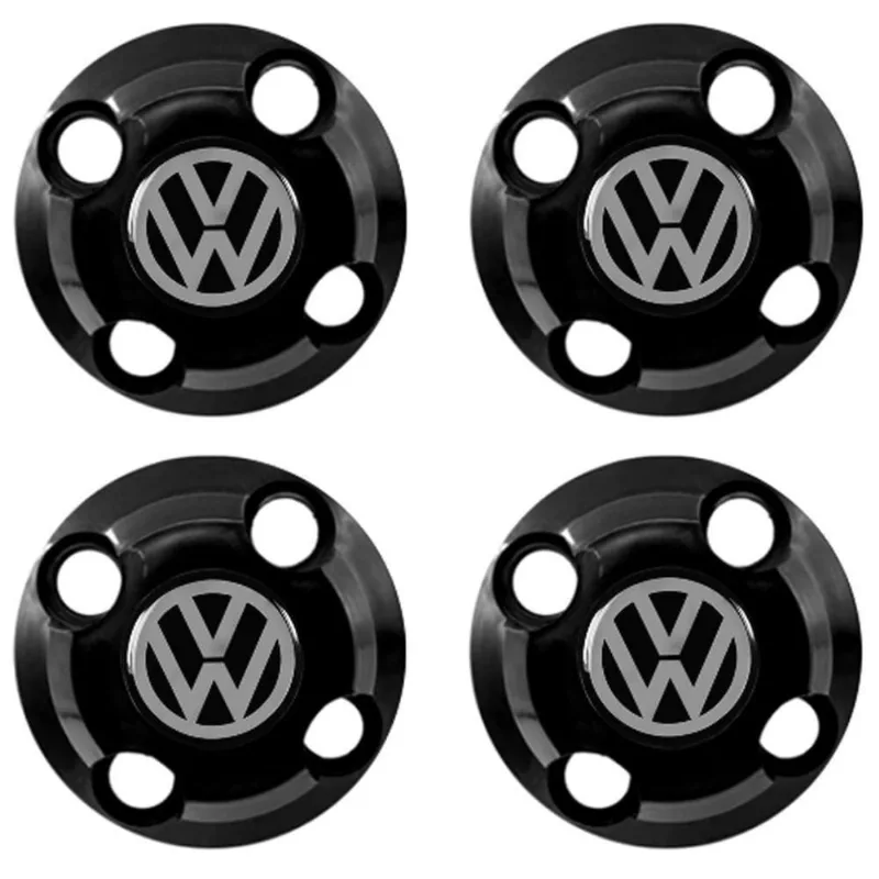 Calota De Centro New Black Vw 4 Peças