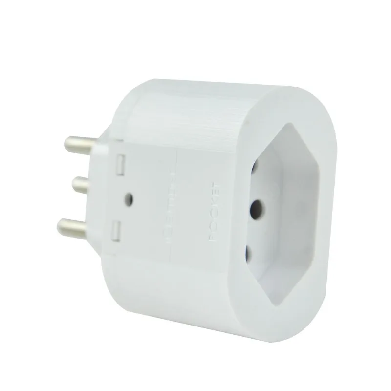 iCLAMPER Pocket 3 pinos 10 amperes Branco Protetor Elétrico DPS Bivolt Branco