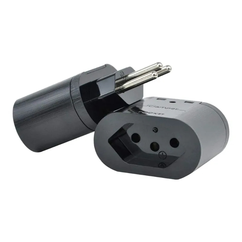 Filtro de Linha de 3 Pinos com DPS Pocket Preto - Clamper