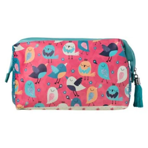 Necessaire Trevisan C/franja Fl.passaro I - TREVISAN - Papelaria
