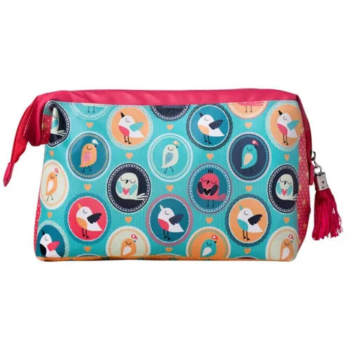 Necessaire Trevisan C/franja Fl.passaro Ii - TREVISAN - Papelaria