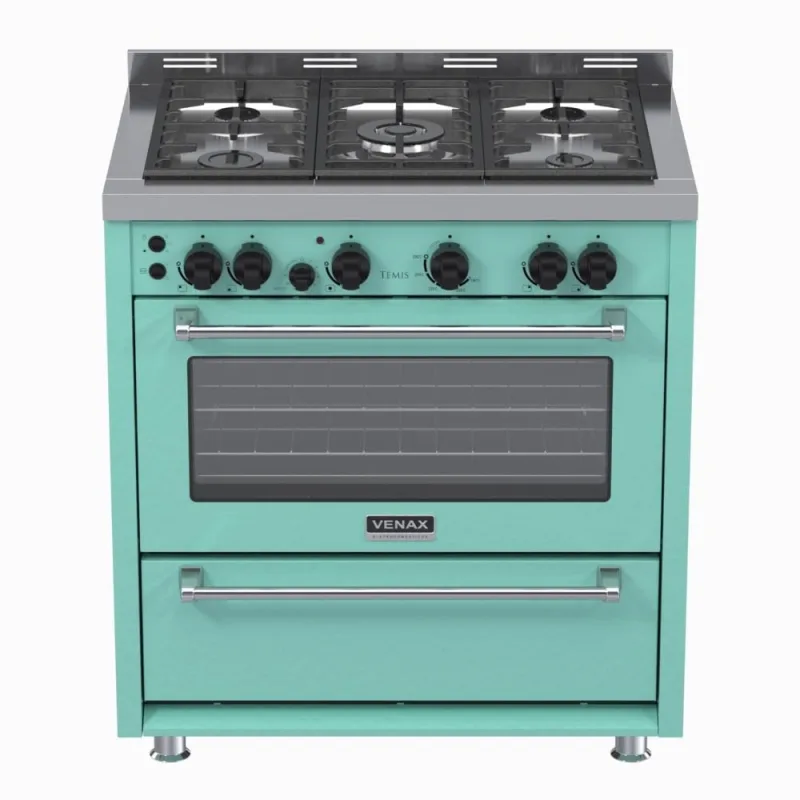 Fogao a Gas 5 Bocas Venax Temis Verde - venax - Eletrodomésticos