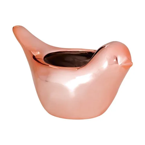 CACHEPOT MART DE CERÂMICA PÁSSARO ROSE GOLD - GOLD