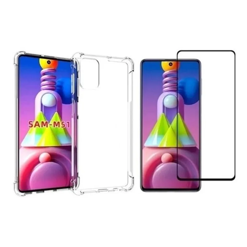 Película De Vidro Galaxy M51 + Capa Antiimpacto