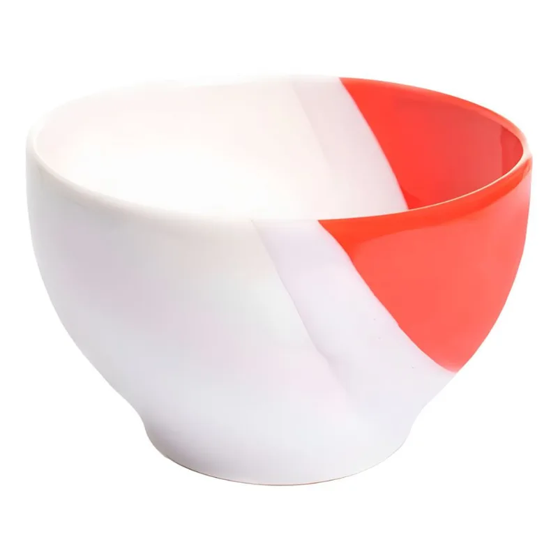 Bowl Cerâmica Beatriz Branco e Vermelho 400ml