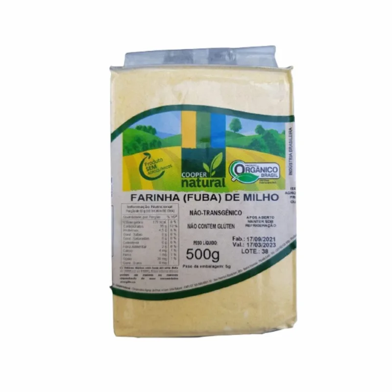 Kit 2X: Farinha de Milho Amarela Orgânica Coopernatural 500g
