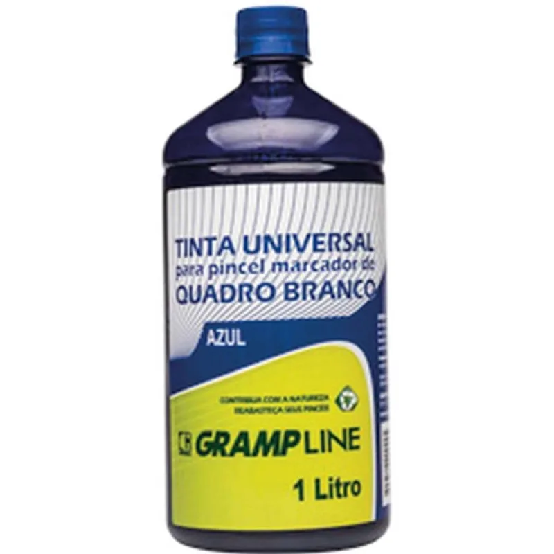 Tinta Marcador Quadro Branco Reabastecedor 1000ML Azul - GRAMP LINE - Artesanato