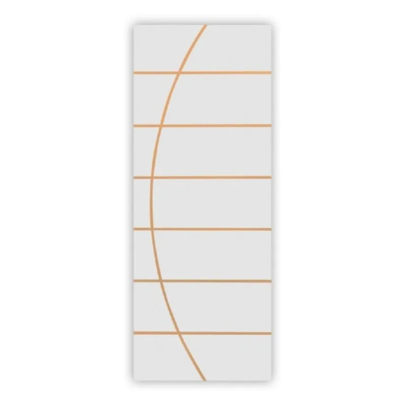 Folha de Porta Frisada Colmeia Melamínica Neblina Branco MGM Folha de Porta Frisada Melamínica Colméia Neblina Branco 210x70cm