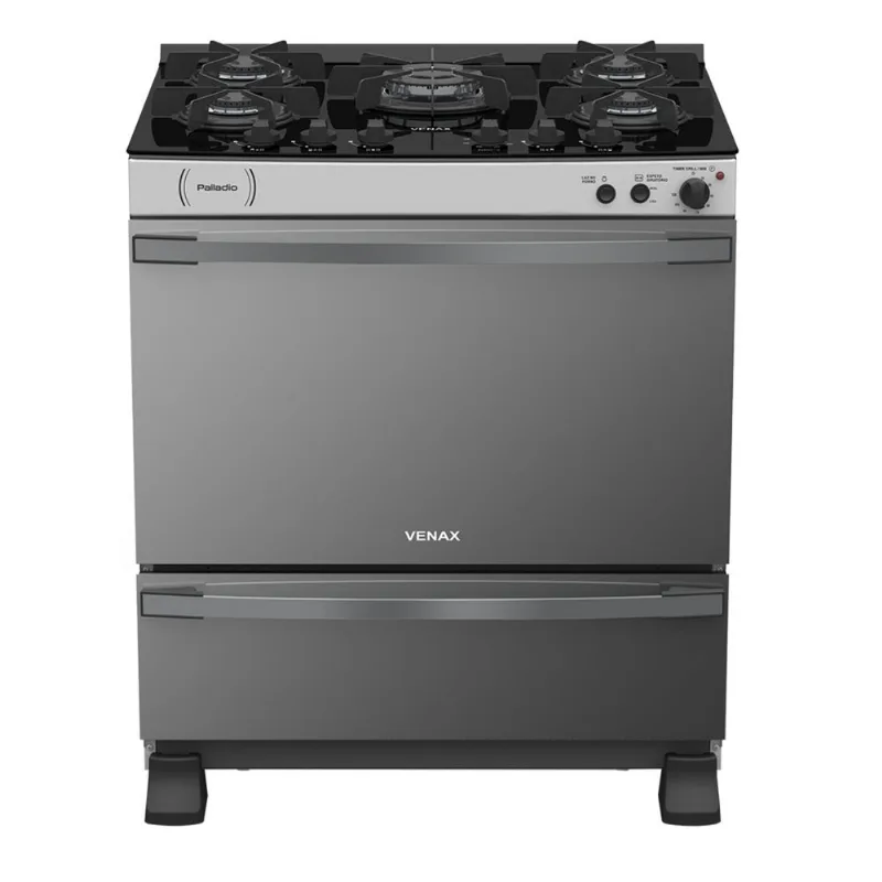 Fogao 5 Bocas Venax Palladio Vitreo Branco Gas Glp 220 V