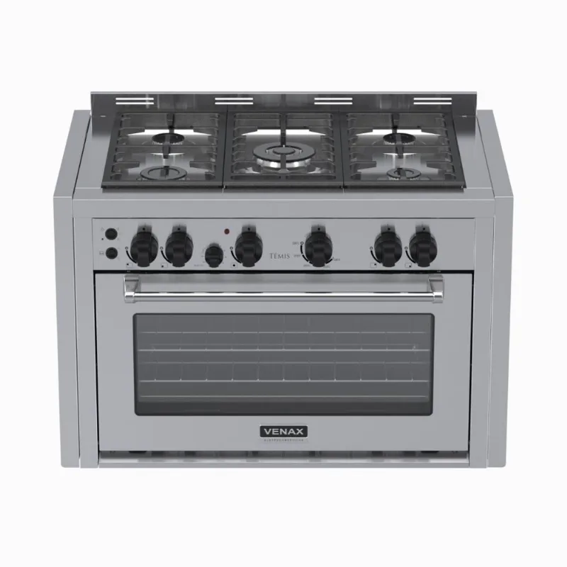 Fogao a Gas de Embutir 5 Bocas Venax Temis Inox 110v