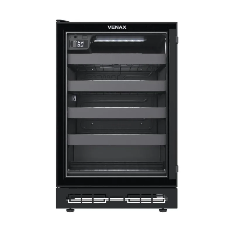 Adega de Vinhos de Embutir Venax 24 Garrafas Preto Porta Invertida 220v