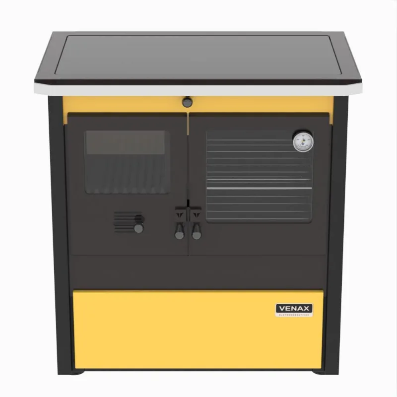 Fogao a Lenha Venax n 1 Le Corbusier Dupla Combustao Amarelo