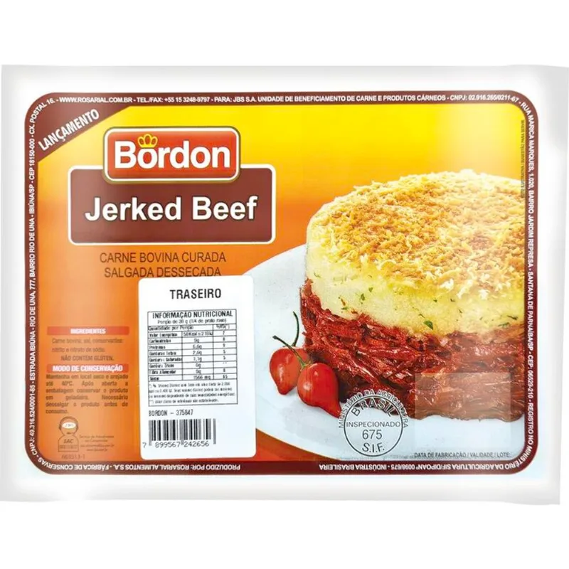 Jerked Beef Bordon Traseiro 500g