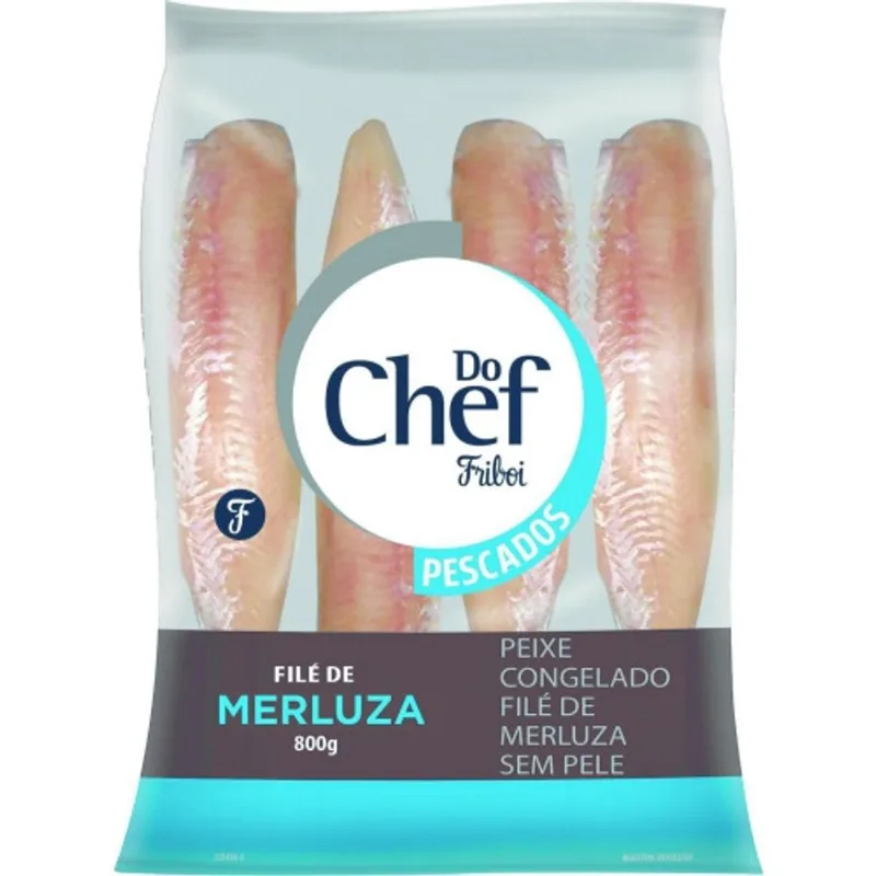 Filé de Peixe Merluza Do Chef s/Pele 800g