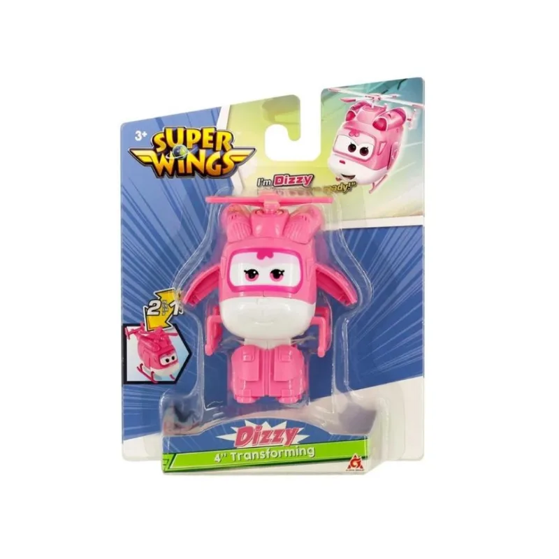 Boneco Super Wings 2 Em 1 Avião Dizzy 10cm - Sunny 5201