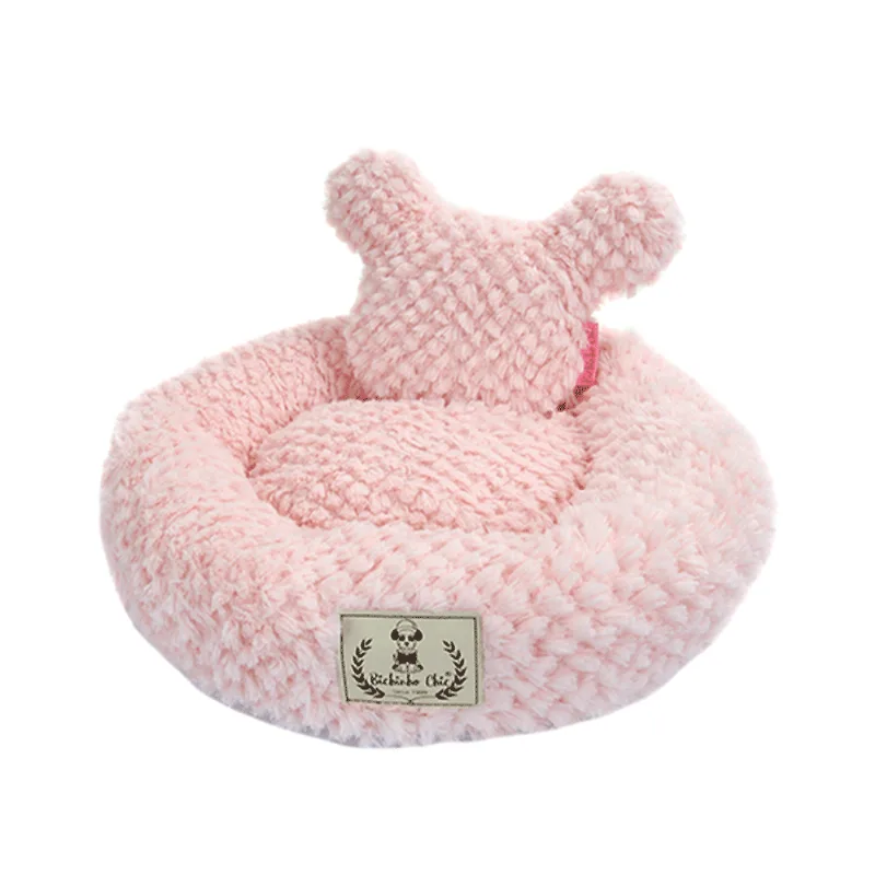 Cama Teddy Bichinho Chic Rosa para Cães e Gatos G