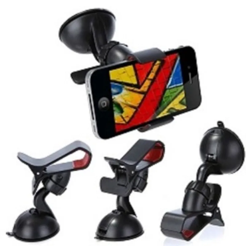 Suporte Celular E gps Veicular Modelo Garra Mola Forte uso Para brisa Cor preta