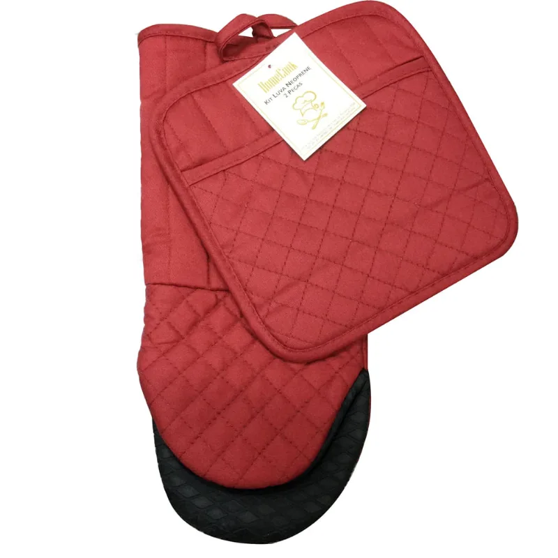 Kit Luva Niazitex 02 Peças Neoprene Vermelho