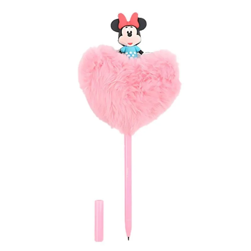 Caneta Molin do Brasil Coração Plush Disney Minnie Mouse Ponta Média com Escrita Azul Rosa - OUTRAS - Games