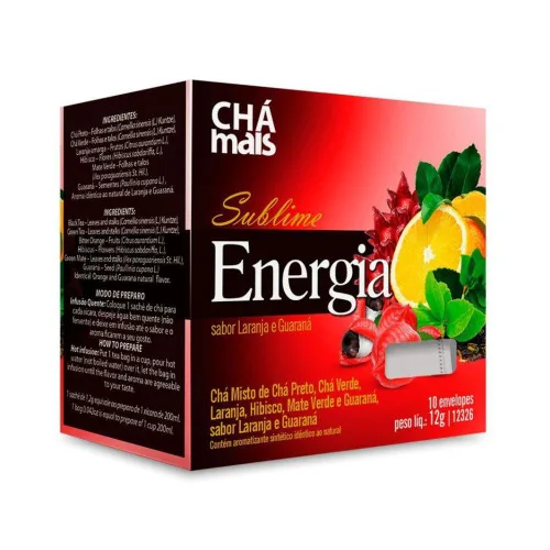 Cha Sublime Energia 10 Saches Chamais - CHAMAIS - Mercearia