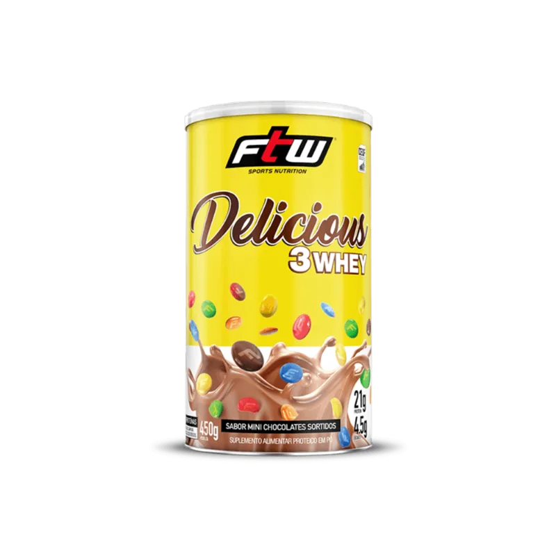 Delicious 3 Whey Chocolate Sortidos FTW 450g