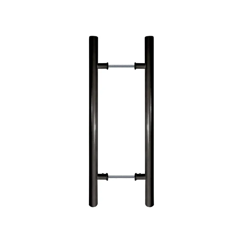 Puxador de Porta Tubular em Alumínio Preto 32mmx600mm Reis Inox