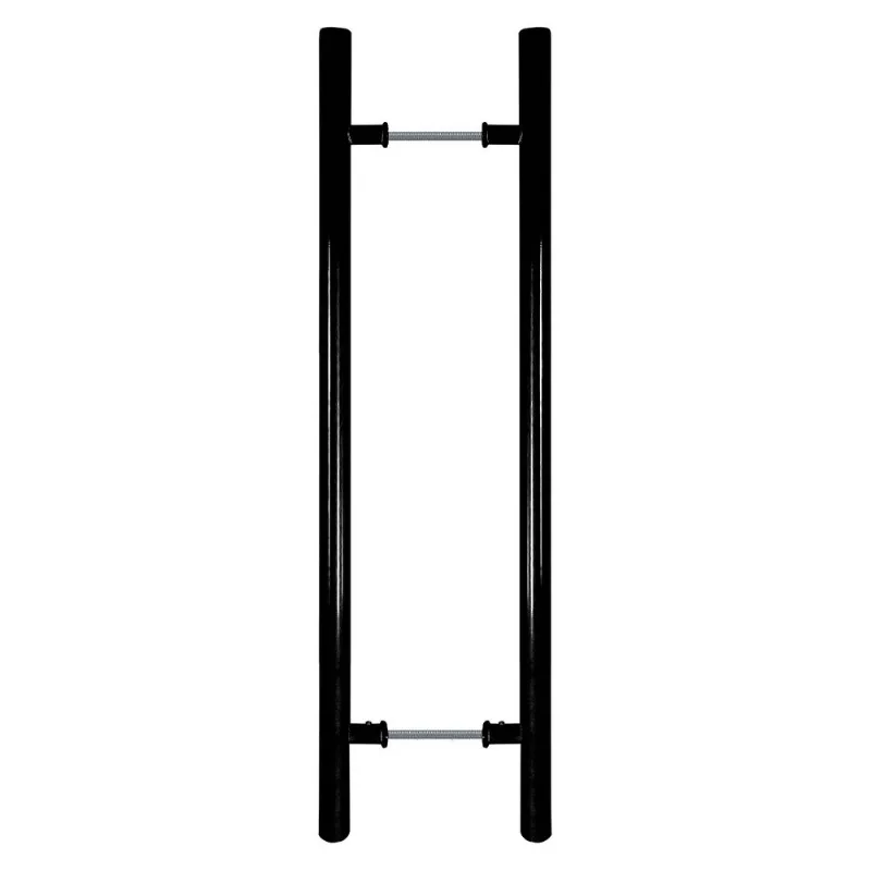 Puxador de Porta Tubular em Alumínio Preto 32mmx800mm Reis Inox