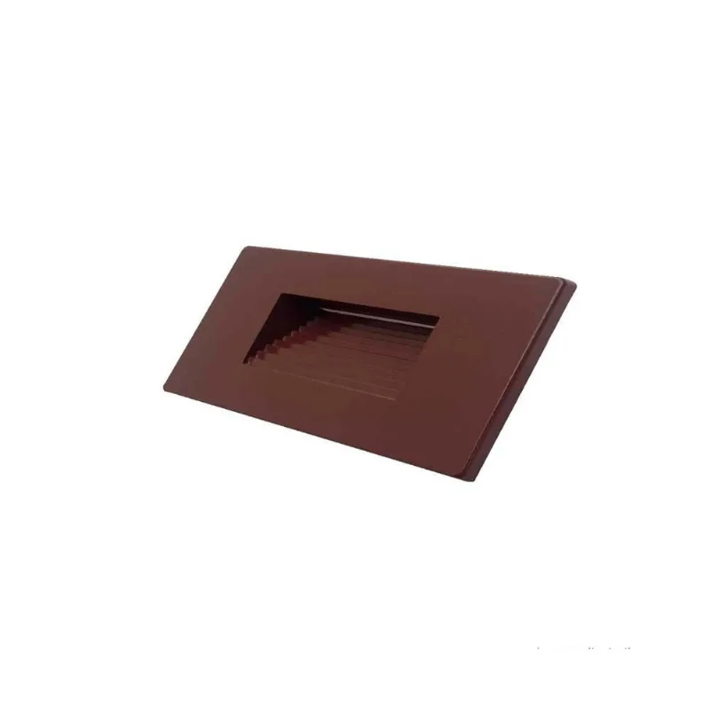 Balizador de parede defletor horizontal 2700K marrom Luz Nova