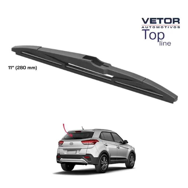 Palheta Top Line Traseira 11" PVT11H Creta 17/ Vetor