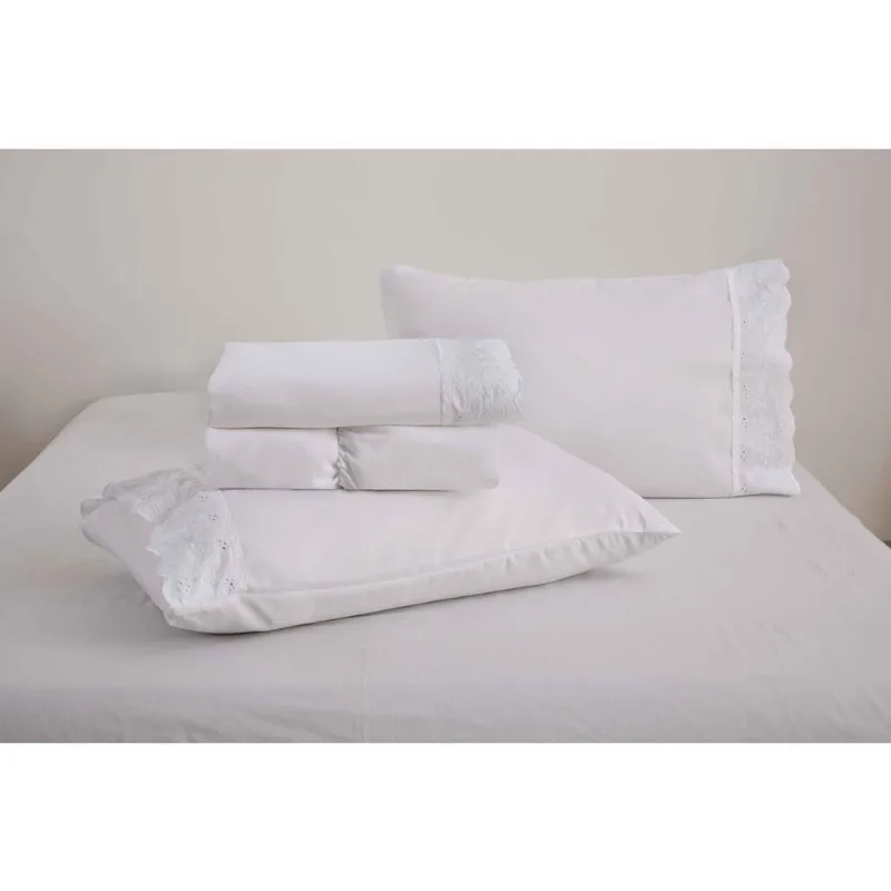 Jogo De Cama Sortido King 260X280cm 100% Poliéster Golden Bordado Rozac
