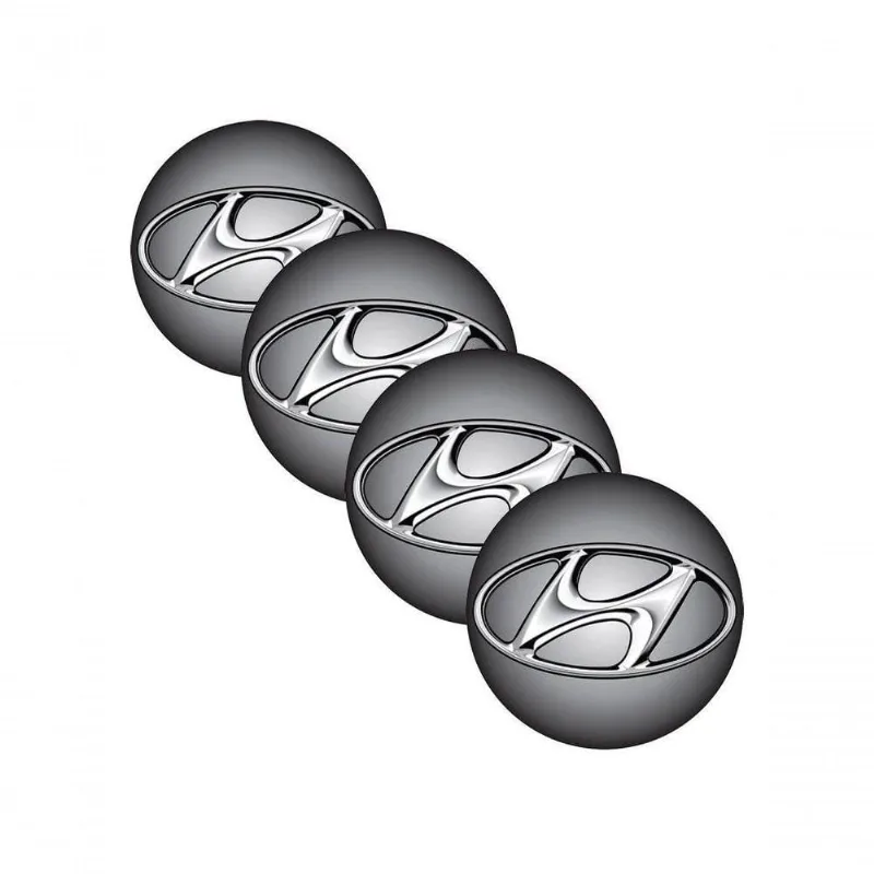 Jogo Bottom- Emblema Para Calota Hyundai 48mm Degrade 4...