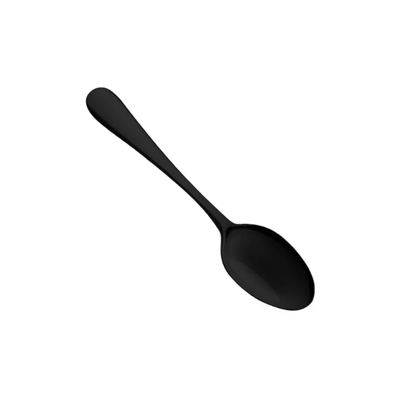 COLHER DE SOBREMESA EM AÇO INOX GOURMET MIX ELITE PRETA