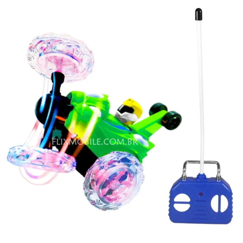 Carrinho de Controle Infantil Luzes Coloridas para Meninas