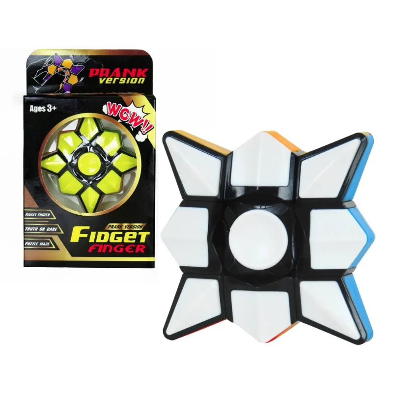 Cubo Mágico Anti Stress Fidget Finger Hand Spinner - Branco