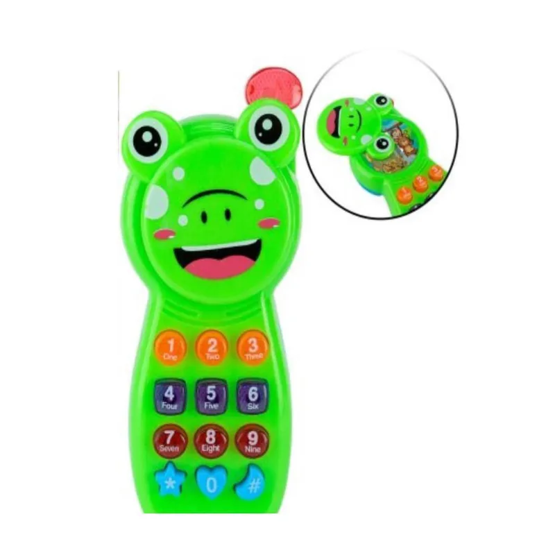 Celular Musical Infantil Sapinho Com Luz A Pilha