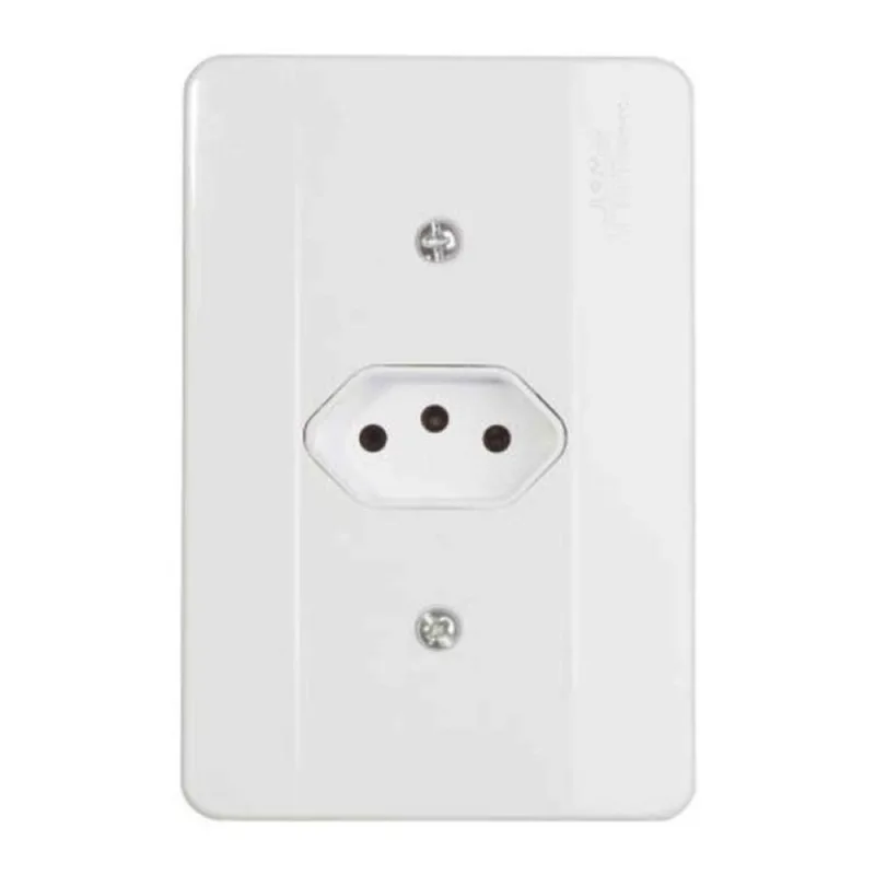 Tomada 3P 20A Horizontal NBR 14136 20A/250V - Linha Millenium - Mectronic - Mectronic