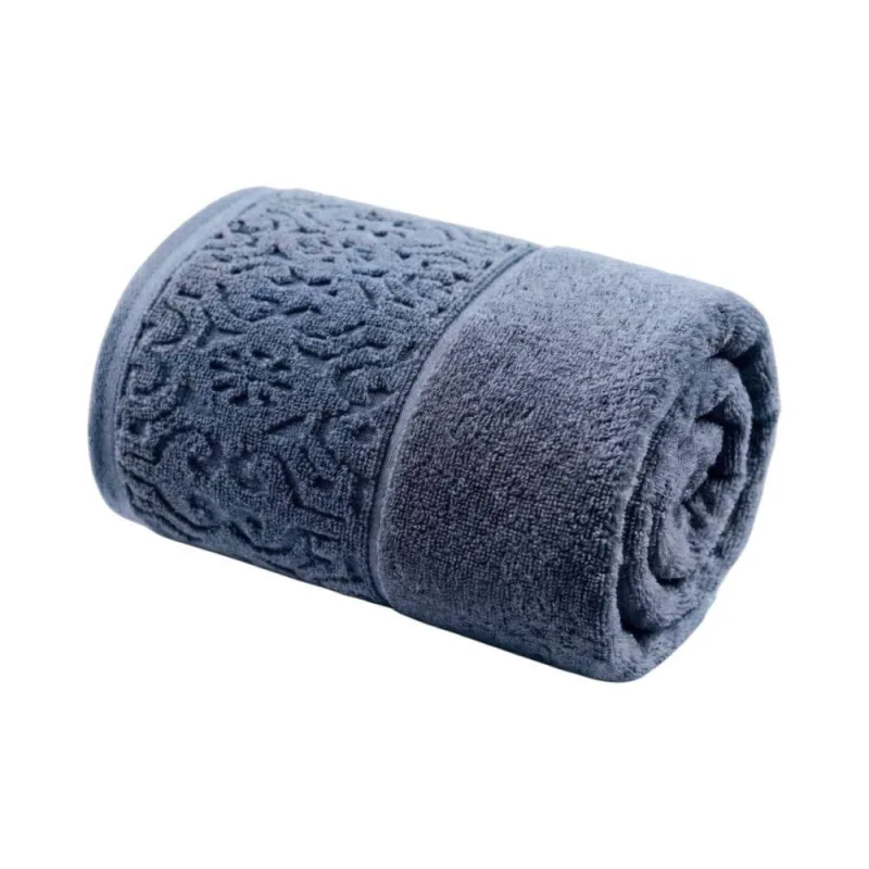 Toalha de Banho Super Soft Arabesco 70x140cm Fio Zero Twist Azul Corttex - Corttex - Cama, Mesa E Banho
