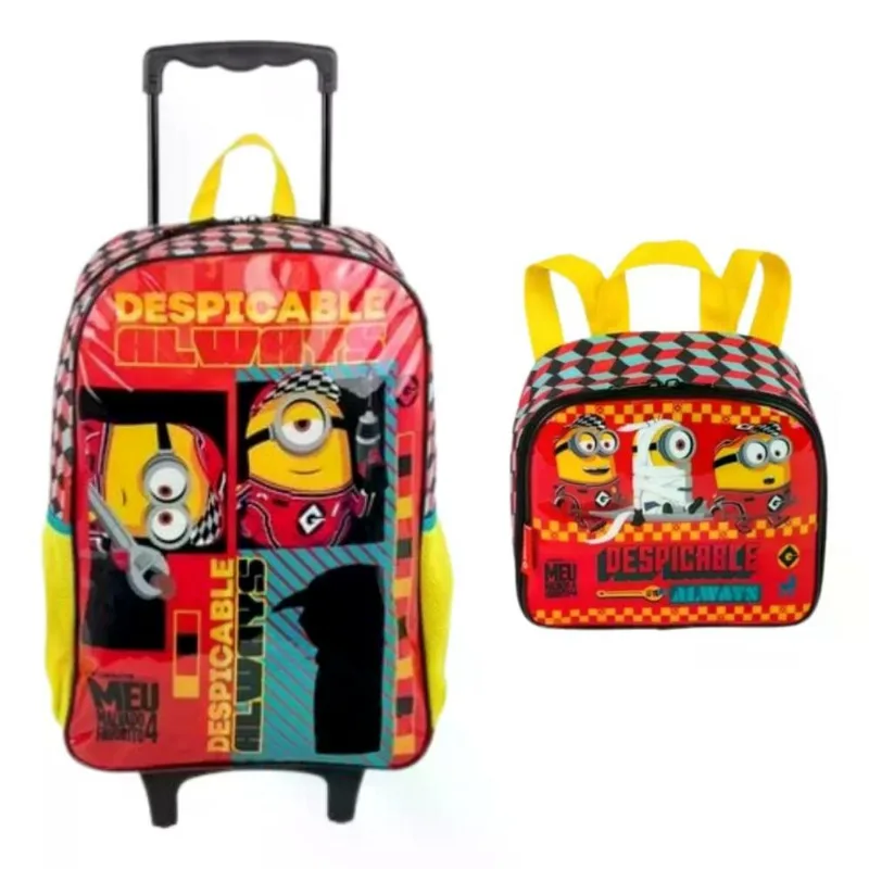Kit Mochila Lanheira Sestini Meu Malvado Favorio 4 M Amarelo Único