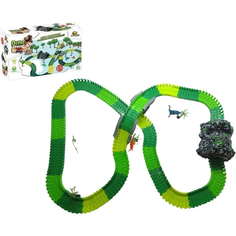 Auto Pista Dinossauro Dino Track Com 252 Peças - Art Brink 305437