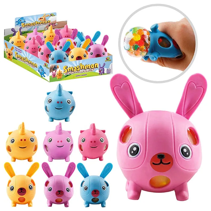 Bolinha Coelhinho unicórnio p/ Apertar Anti Estresse, Ansiedade p/ Fisioterapia kit com 12 peças - Não Disponível - Brinquedos