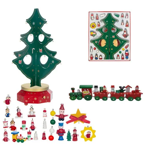 Arvore De Madeira Natal 34x11cm - Mercearia