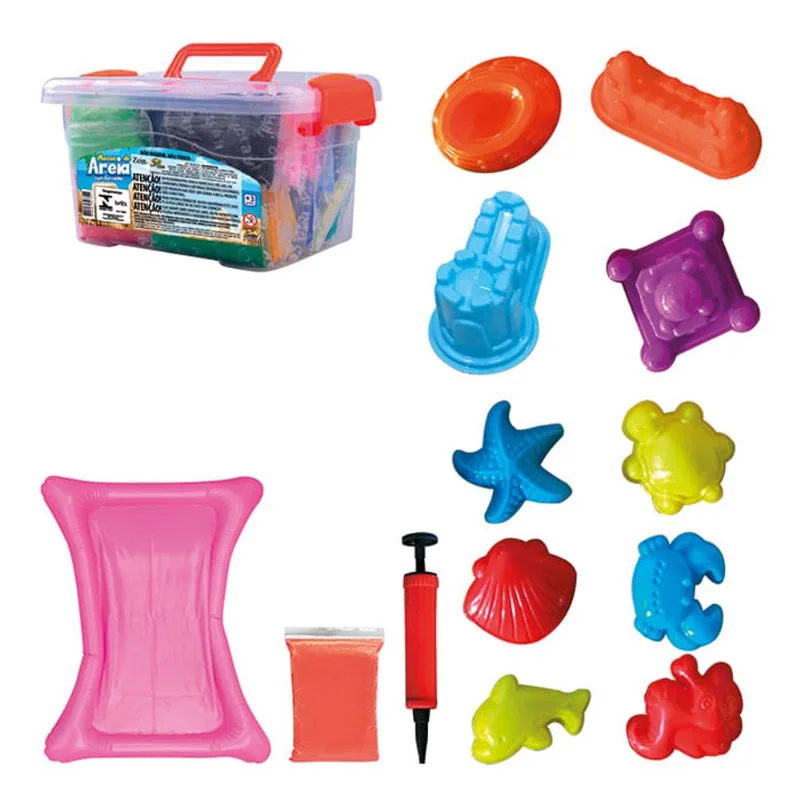 Massa de Areia 700g com Forminhas Na Maleta - Art Brink