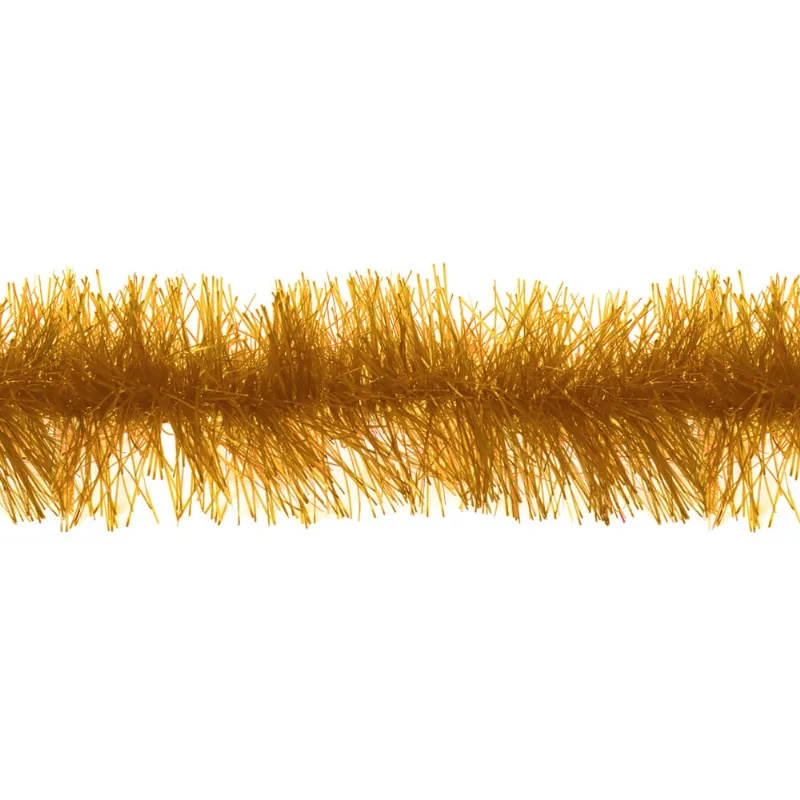 Festão Natalino Corte Fino Dourado 9cmx2 m