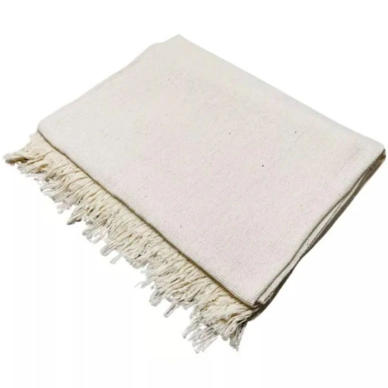 Manta Grande Para Sofá 1,70x2,20 Capa De Sofa Decorativa E Protetora 100% Algodão Branco Cru