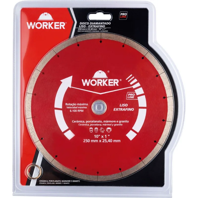 Disco de Corte Diamantado Worker 977675 250x25,4mm